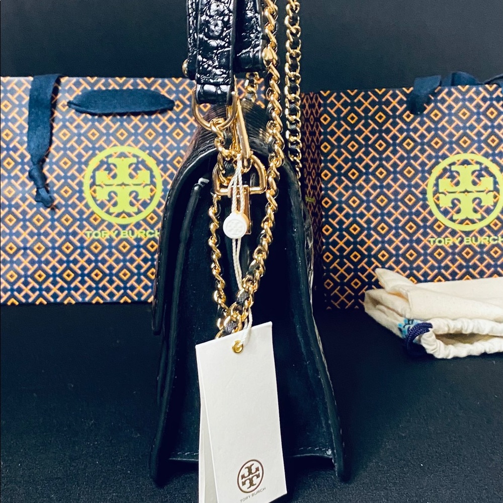 Tory Burch embossed double strap leather bag - Picture 12 of 16